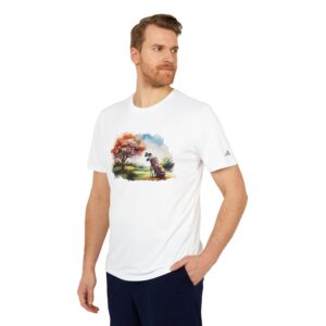 adidas® Golf Landscape Tee | Watercolor Golf Design | Unisex Sportswear | Athletic Fashion | Casual Chic