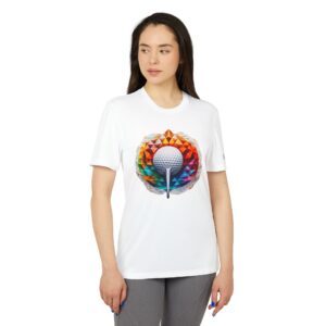 adidas® Urban Golf Tee | Geometric Golf Ball Design | Unisex Streetwear | Sporty Chic | Artistic Expression