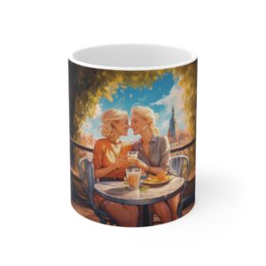 Embrace Lesbian Couple Portraits Mug